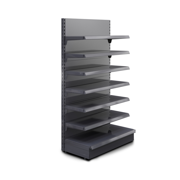 BROOKLYN | Gondola vägghylla | B100xH195cm | Inkl. 6 hyllplan | Komplett set