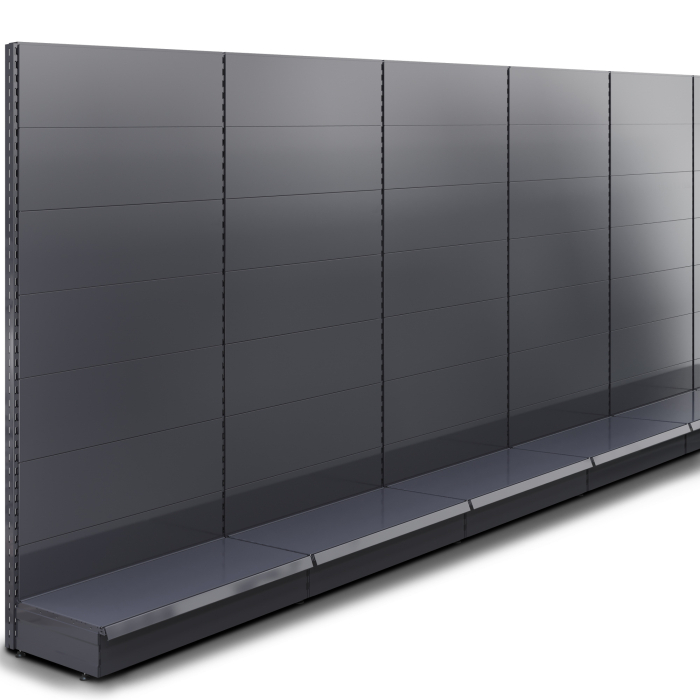 BROOKLYN | Gondola vägghylla | B600xH225cm | Komplett uppsättning