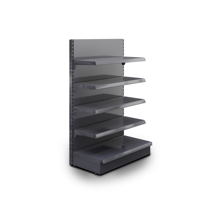 BROOKLYN | Gondola Wall Shelf | W100xH165cm | Incl. 4 Shelves | Complete Set