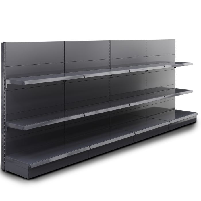 BROOKLYN | Gondolan seinähylly | B400xH165cm | Sis. 2 hyllyä | Täydellinen setti