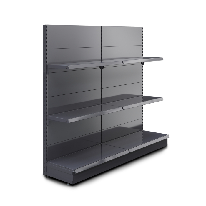 BROOKLYN | Gondole Etagère murale | L200xH195cm | 2 étagères incluses | Kit complet