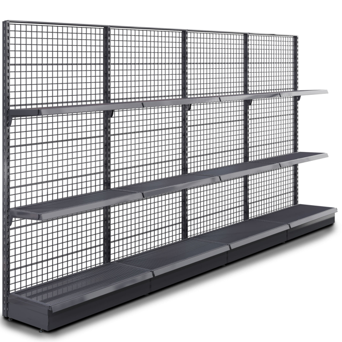 BROOKLYN | Lattice Wall Shelf | W400xH225cm | Incl. 2 Shelves | Complete Set
