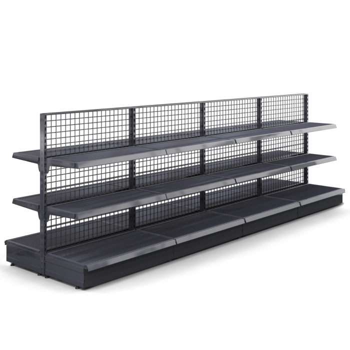 BROOKLYN | Mesh Centre Shelf | W400xH135cm |incl. 2 shelves | Complete Set