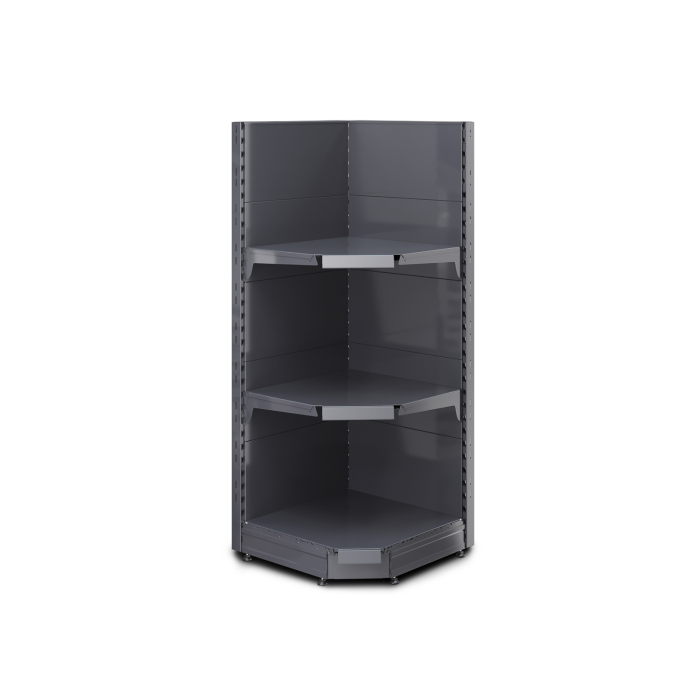 BROOKLYN | Półka narożna Gondola | W75xH165cm | W zestawie 2 półki | Kompletny zestaw