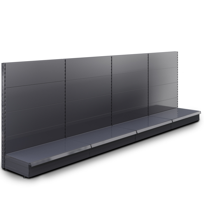 BROOKLYN | Półka ścienna Gondola | W400xH135cm | Kompletny zestaw