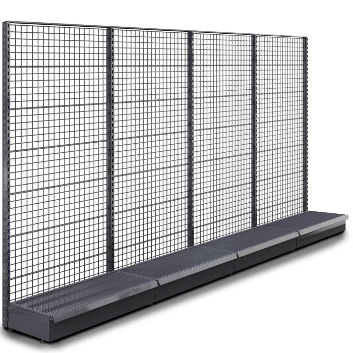 BROOKLYN | Półka ścienna kratowa | W400xH225cm | Kompletny zestaw