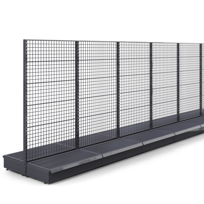 BROOKLYN | Rutenett midtromshylle | B1800xH195cm | Komplett sett