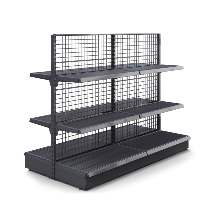 BROOKLYN | Scaffale centrale a griglia | L200xH165cm | incl. 2 ripiani | Set completo