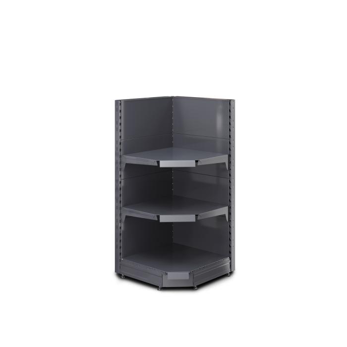 BROOKLYN | Scaffale angolare Gondola | L75xH135cm | Incl. 2 ripiani | Set completo