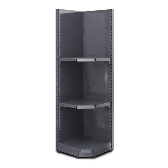 BROOKLYN | Scaffale angolare Gondola | L75xH225cm | Incl. 2 ripiani | Set completo