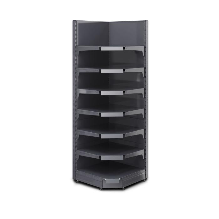 BROOKLYN | Scaffale angolare Gondola | L75xH195cm | Incl. 6 ripiani | Set completo