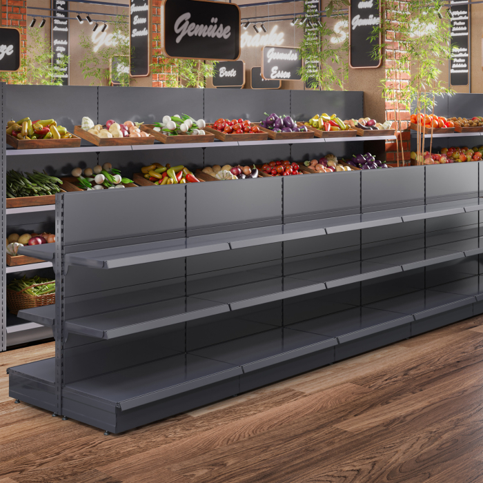 BROOKLYN | Gondola Centre Shelf | W1800xH135cm | Incl. 2 Shelves | Complete Set
