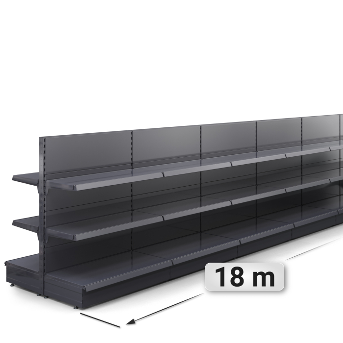 BROOKLYN | Gondola Centre Shelf | W1800xH135cm | Incl. 2 Shelves | Complete Set