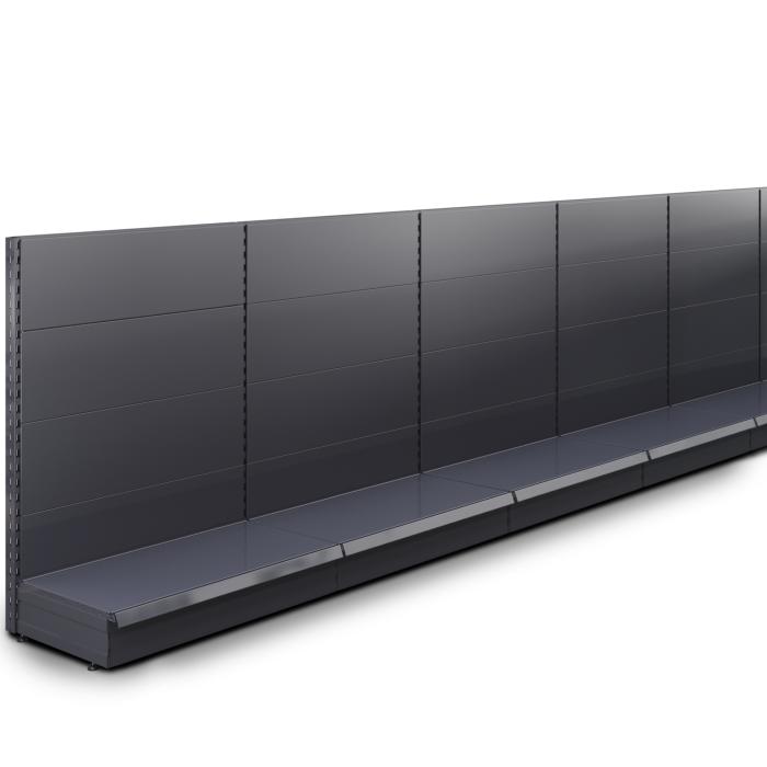 BROOKLYN | Gondola Wall Shelf | W1200xH135cm | Complete Set