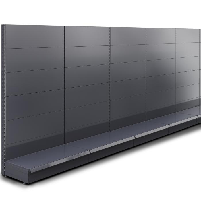 BROOKLYN | Gondola Wall Shelf | W2200xH195cm | Complete Set
