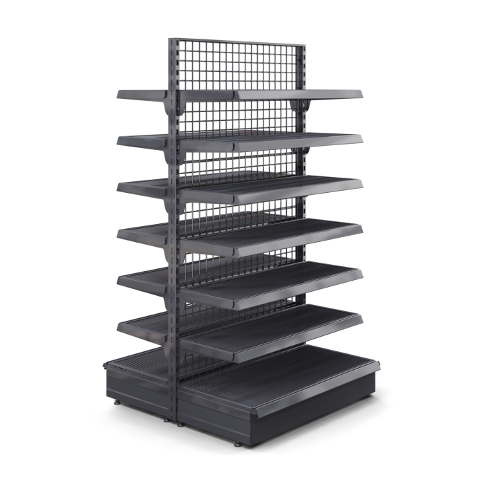 BROOKLYN | Scaffale centrale in rete | L100xH195cm | incl. 6 ripiani | Set completo