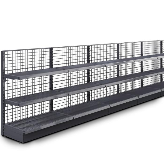 BROOKLYN | Lattice Wall Shelf | W600xH135cm | Incl. 2 Shelves | Complete Set