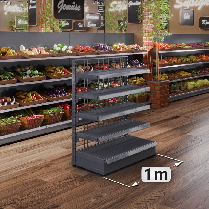 BROOKLYN | Lattice Wall Shelf | W100xH135cm | Incl. 4 Shelves | Complete Set