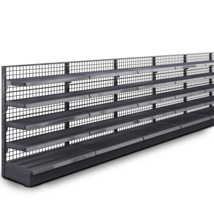 BROOKLYN | Lattice Wall Shelf | W1200xH135cm | Incl. 4 Shelves | Complete Set