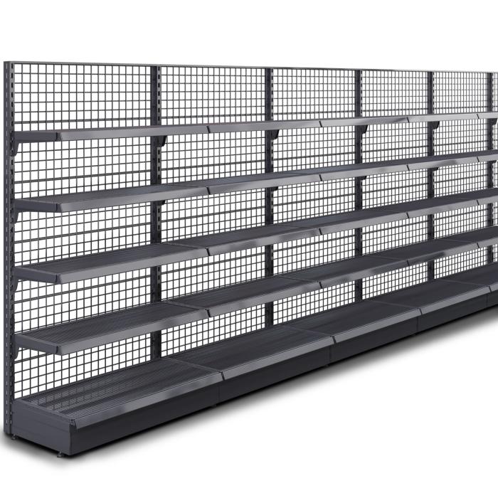 BROOKLYN | Lattice Wall Shelf | W2000xH195cm | Incl. 4 Shelves | Complete Set