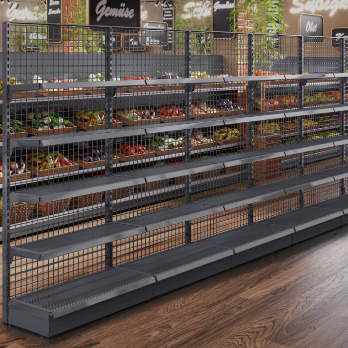 BROOKLYN | Lattice Wall Shelf | W600xH225cm | Incl. 4 Shelves | Complete Set