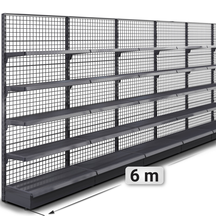 BROOKLYN | Lattice Wall Shelf | W600xH225cm | Incl. 4 Shelves | Complete Set