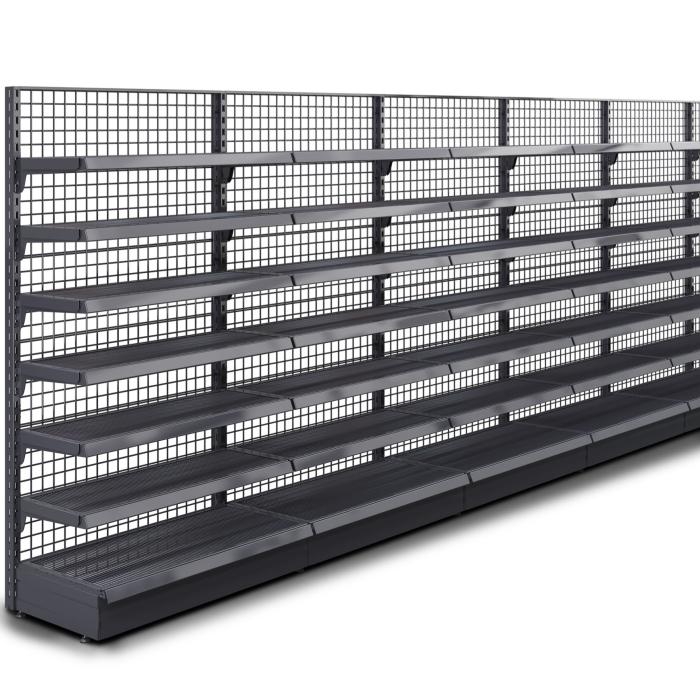 BROOKLYN | Lattice Wall Shelf | W2000xH195cm | Incl. 6 Shelves | Complete Set BROOKLYN | Lattice Wall Shelf | W2000xH195cm | Incl. 6 Shelves | Complete Set