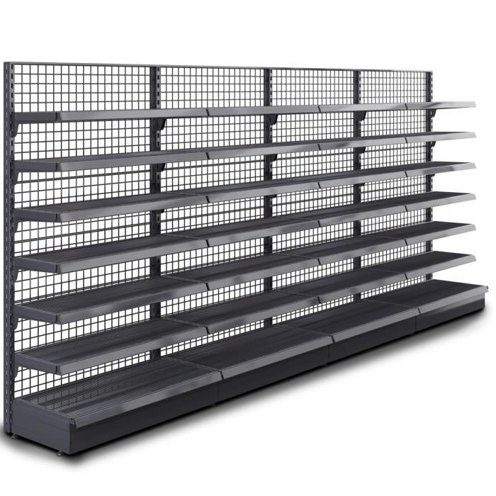 BROOKLYN | Lattice Wall Shelf | W400xH195cm | Incl. 6 Shelves | Complete Set