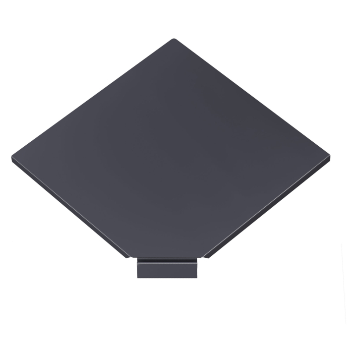 BROOKLYN | Tablette d'angle pour rayonnage de magasin | 47x47cm | Anthracite | Module d'angle