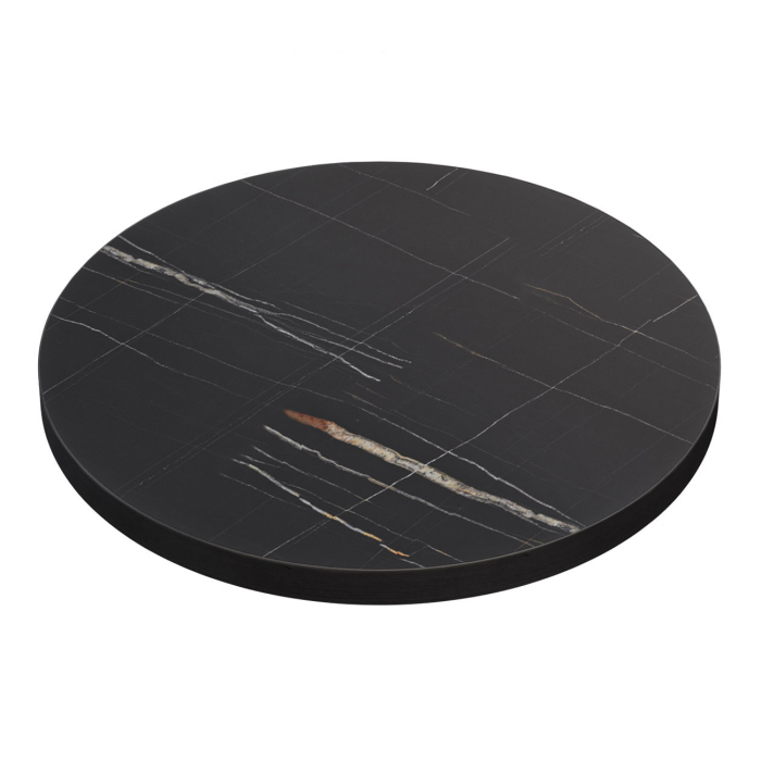BRASIL | Cateringbordsskiva | Ø 120 cm | Svart marmor | Rund