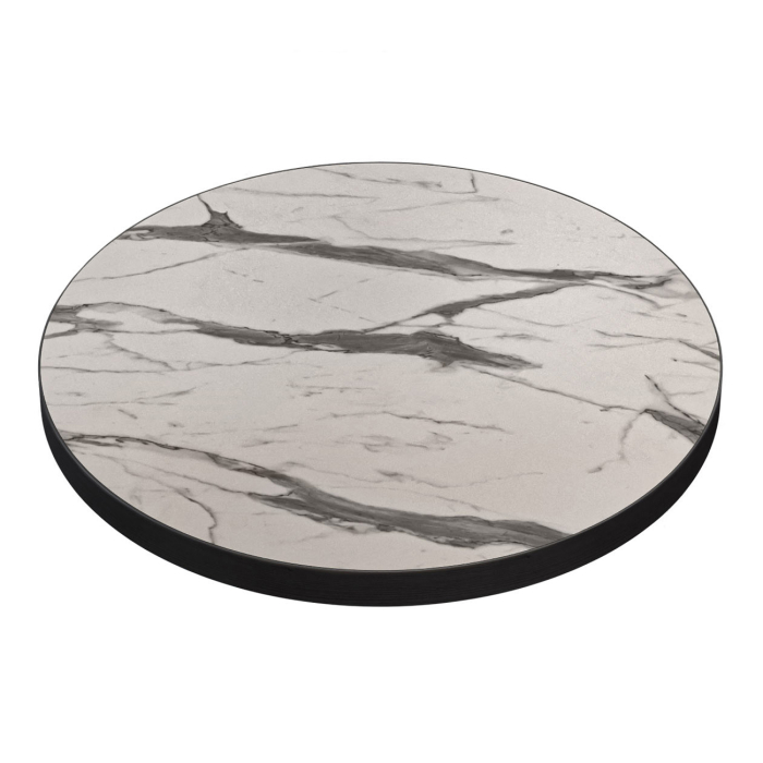 BRASIL | Cateringbordsskiva | Ø 120 cm | Vit marmor | Rund