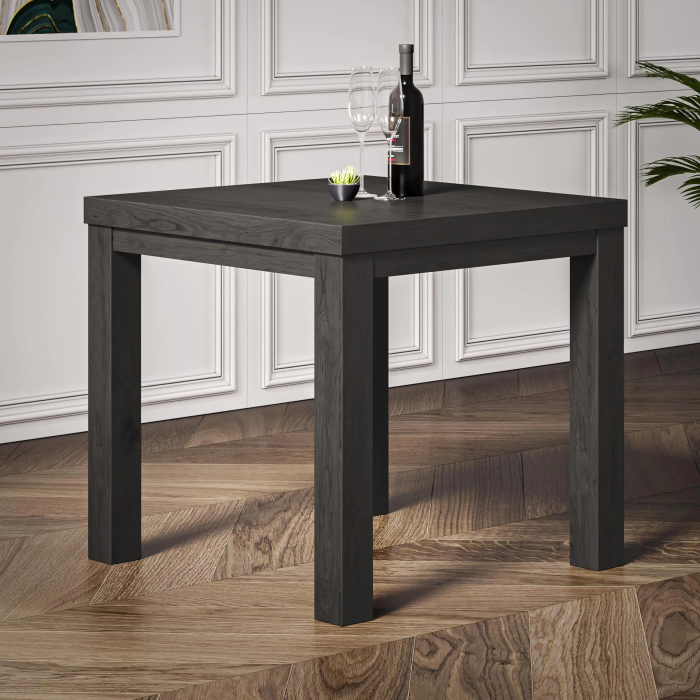 BRASIL | Tavolo bistrot in legno | Wengé / Nero | L:P:H 70 x 70 x 76 cm | 4 piedi