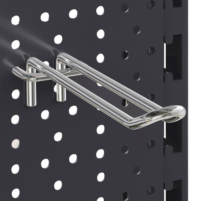 BROOKLYN | Haak voor lamellenwand | 20cm | Antraciet | Dubbele haak