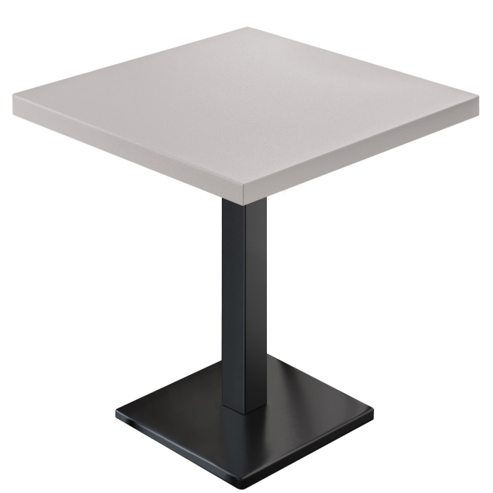 MBM | Stół bistro | 70 x 70 x 74,5 cm | Melamina | Biały / Czarny