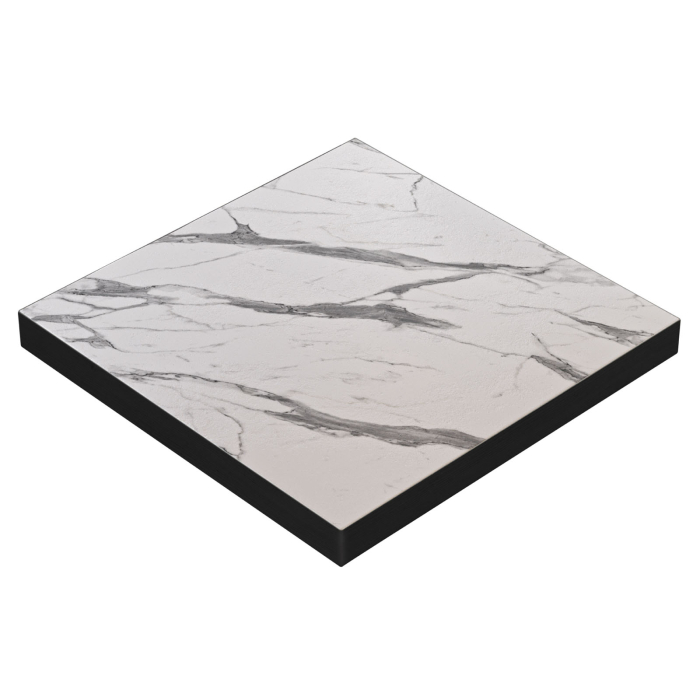 BRASIL | Gastro-bordplade | B:D 70 x 70 cm | Hvid marmor | Firkantet