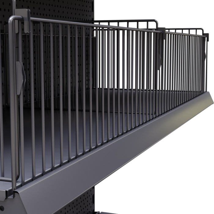 BROOKLYN | Frontalino in filo per scaffali | H17xL100cm | Colore antracite