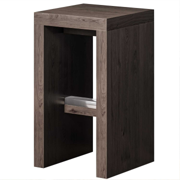 BRASIL | Bistro Barhocker | Wenge/Schwarz | B:T:H 34 x 34 x 76 cm
