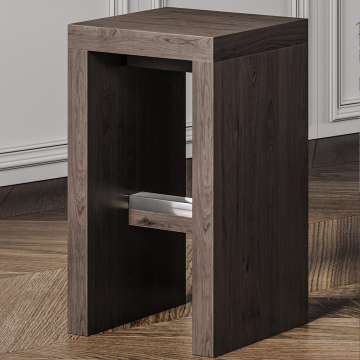 BRASIL | Bistro Barhocker | Wenge/Schwarz | B:T:H 34 x 34 x 76 cm