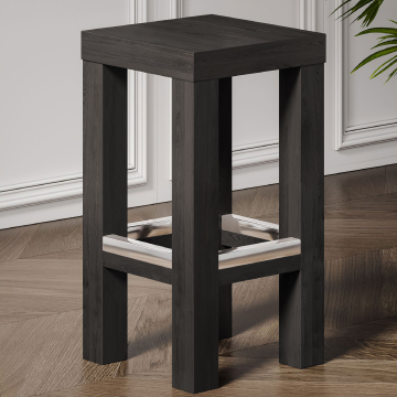 BRASIL | Bistro Barhocker | Wenge/Schwarz | B:T:H 39 x 39 x 76 cm