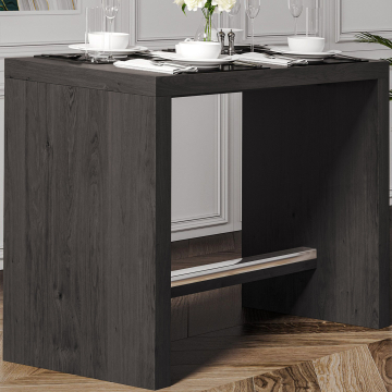BRASIL | Bistro Brückenstehtisch | Wenge / Schwarz | B:T:H 120 x 70 x 110 cm | Holz