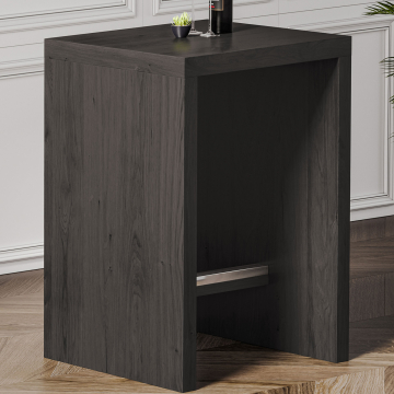 BRASIL | Bistro Brückenstehtisch | Wenge / Schwarz | B:T:H 70 x 70 x 110 cm | Holz