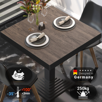 BRASIL | Cateringbordplate | B:D 60 x 60 cm | Lys wenge | Firkantet