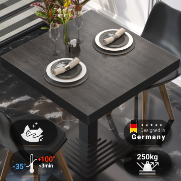 BRASIL | Cateringbordsskiva | B:D 80 x 80 cm | Wengé | Kvadratisk