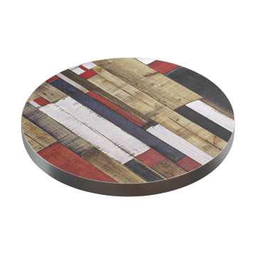 BRASIL | Cateringtafelblad | Ø 80 cm | Vintage meerkleurig | Rond