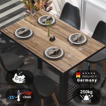 BRASIL | Cateringtafelblad | B:D 110 x 60 cm | Sheeshamhout | Rechthoekig