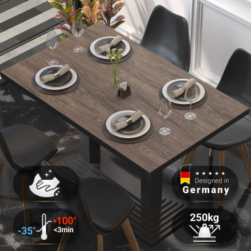 BRASIL | Cateringtafelblad | B:D 120 x 70 cm | Licht Wenge | Rechthoekig