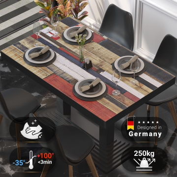 BRASIL | Gastro table top | W:D 120 x 70 cm | Vintage Coloured | Rectangular