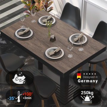 BRASIL | Gastro Tischplatte | B:T 130 x 80 cm | Light Wenge | Rechteckig