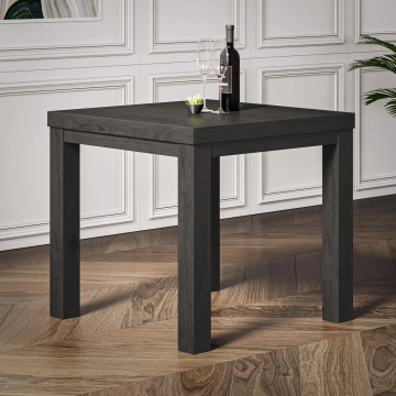 BRASIL | Houten bistrotafel | Wengé / Zwart | B:D:H 70 x 70 x 76 cm | 4 voeten
