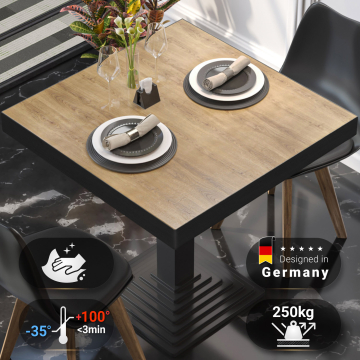 BRASIL | Mesa de catering | An: Pr 70 x 70 cm | Roble | Cuadrada